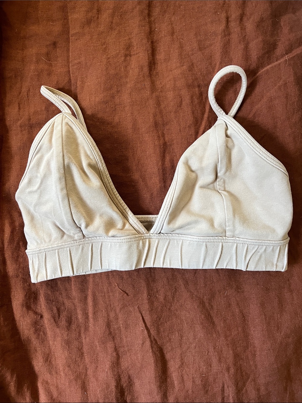 Jungmaven Soft Triangle Bralette in Cream